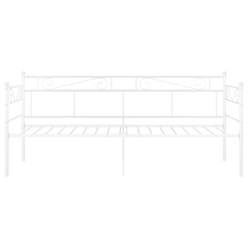 Cadru pat canapea, alb, 90x200 cm, metal - Img 4