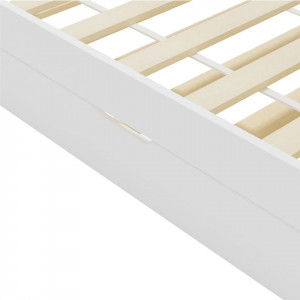 Cadru pat canapea, extensibil, alb, 90 x 200 cm, lemn de pin - Img 6