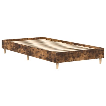 Cadru pat fără saltea Stejar afumat 90x200 cm Lemn prelucrat - Img 6