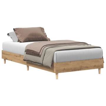 Cadru pat fără saltea Stejar Artisan 90x190 cm Lemn prelucrat - Img 2