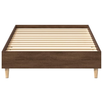 Cadru pat fără saltea Stejar maro 75x190 cm Lemn prelucrat - Img 8