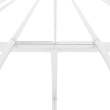 Cadru pat metalic, alb, 120x190 cm - Img 6