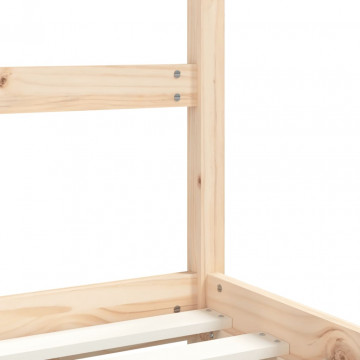 Cadru pat pentru copii, 2x(90x190) cm, lemn masiv de pin - Img 7