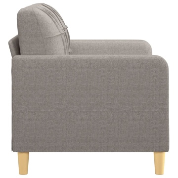Canapea cu 2 locuri, gri taupe, 120 cm, material textil - Img 4