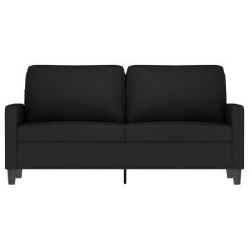 Canapea cu 2 locuri, negru, 140 cm, catifea - Img 3