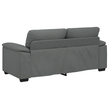 Canapea cu 2 locuri, țesătură gri închis, 140 cm - Img 5