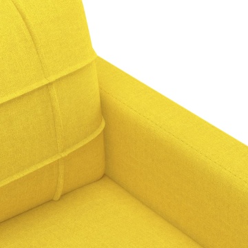 Canapea cu 3 locuri, galben deschis, 180 cm, material textil - Img 5