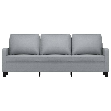 Canapea cu 3 locuri, gri deschis, material 180CM textil - Img 3