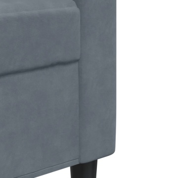 Canapea cu 3 locuri, gri închis, 180 cm, material catifea - Img 6