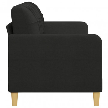 Canapea cu 3 locuri, negru, 180 cm, material textil - Img 4