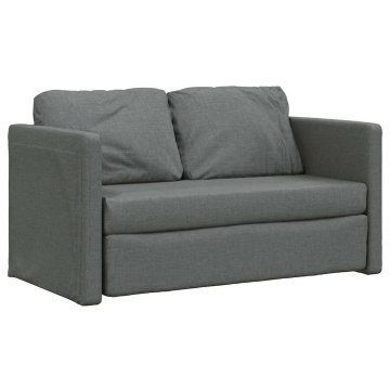 Canapea extensibilă 2 în 1, gri închis, 112x174x55 cm, textil - Img 4
