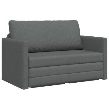 Canapea pat 2 în 1 gri închis 124x71x78 cm material textil - Img 2