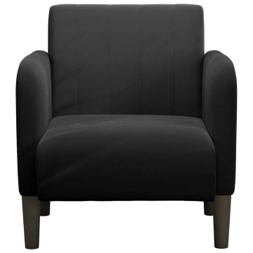 Canapea Scaun cu Cotiere Negru 54 cm Catifea - Img 3