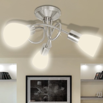 Candelabru cu cristale, design cromat - Img 1