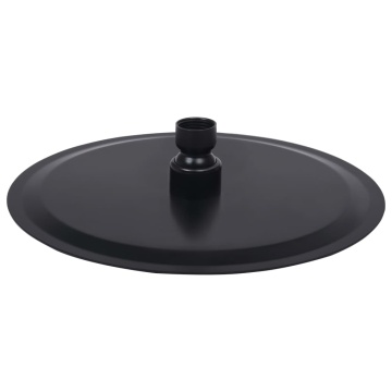 Cap de duș tip ploaie rotund, negru, 20 cm, oțel inoxidabil - Img 4