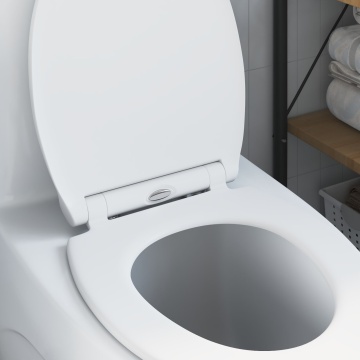 Capac de toaletă cu eliberare rapidă cu închidere lentă din Duroplast Alb - Img 4