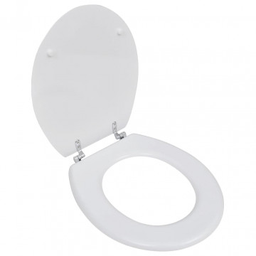 Capac WC, alb, MDF, model simplu - Img 1