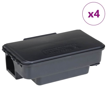 Capcane pentru șoareci 4 buc Negru 22x12,5x7,5 cm - Img 2