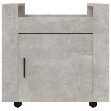 Cărucior de birou, gri beton, 60x45x60 cm, lemn prelucrat - Img 5