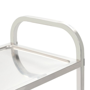 Cărucior de bucătărie 4 niveluri 107x55x125 cm oțel inoxidabil - Img 4