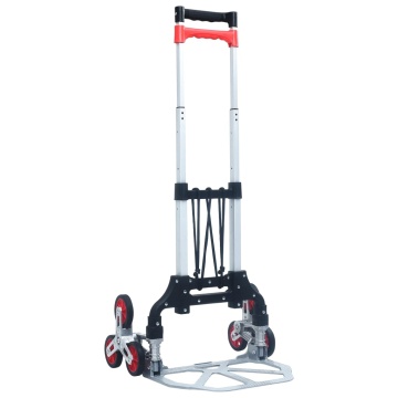 Cărucior pliabil pentru scări, 70 kg, argintiu, aluminiu - Img 1