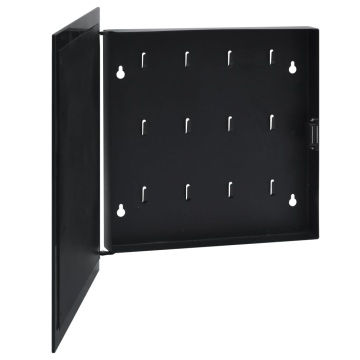 Casetă pentru chei cu tablă magnetică, negru, 35 x 35 x 4 cm - Img 4