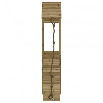 Căsuță de joacă cu perete de cățărat, lemn de pin impregnat - Img 5