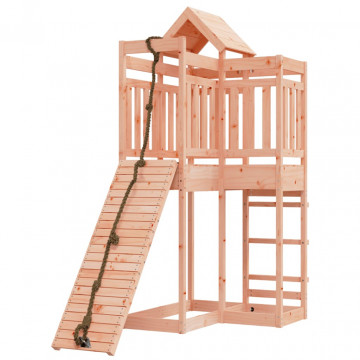 Căsuță de joacă cu perete de cățărat, lemn masiv douglas - Img 3