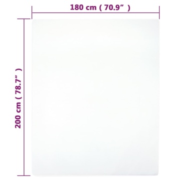 Cearșaf de pat cu elastic, alb, 180x200 cm, bumbac - Img 4
