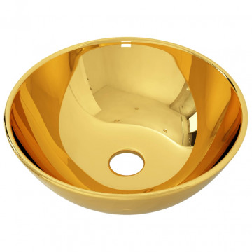 Chiuvetă de baie, auriu, 28 x 10 cm, ceramică - Img 2