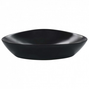 Chiuvetă de baie, negru, 58,5x39x14 cm, ceramică - Img 2