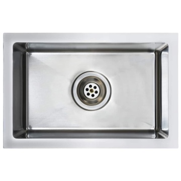 Chiuvetă de bucătărie lucrată manual, oțel inoxidabil - Img 2