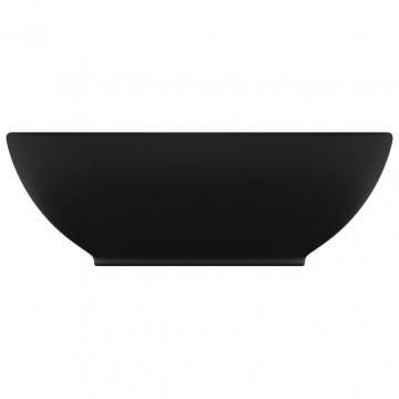 Chiuvetă de lux, negru mat, 40 x 33 cm, ceramică, formă ovală - Img 3
