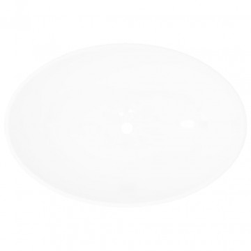 Chiuvetă ovală, alb, 40 x 33 cm, ceramică premium - Img 3