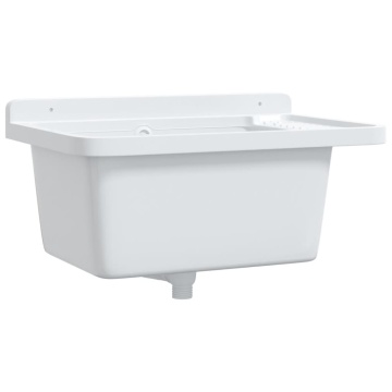 Chiuvetă utilitară cu montare pe perete alb 60x40x28 cm rășină - Img 2
