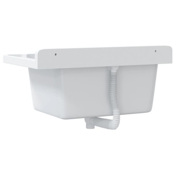 Chiuvetă utilitară cu montare pe perete alb 60x40x28 cm rășină - Img 5