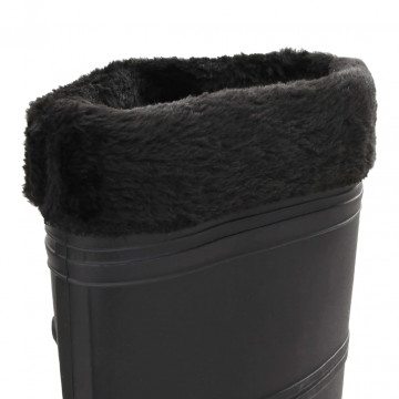 Cizme de ploaie cu șosete detașabile, negru, mărime 39, PVC - Img 5