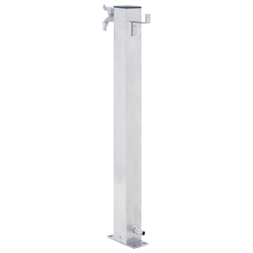 Coloană de apă de grădină, 40 cm, oțel inoxidabil, pătrat - Img 4