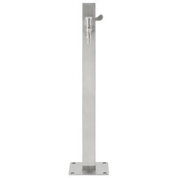 Coloană de apă de grădină, 65 cm, oțel inoxidabil, pătrat - Img 4