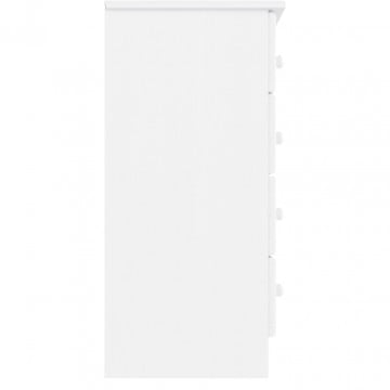 Comodă cu sertare ALTA, alb, 77x35x73 cm, lemn masiv de pin - Img 8