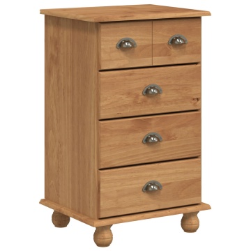 Comodă cu sertare 'ASKIM'Maro Honey 45.8x40x79 cm Lemn solid Pin - Img 2
