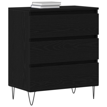 Comoda cu Sertare Stejar Negru 60x35x70 cm Lemn Agregat - Img 3