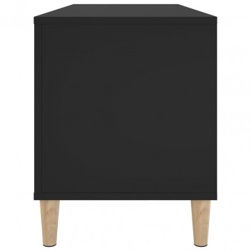 Comodă discuri, negru, 100x38x48 cm, lemn prelucrat - Img 5