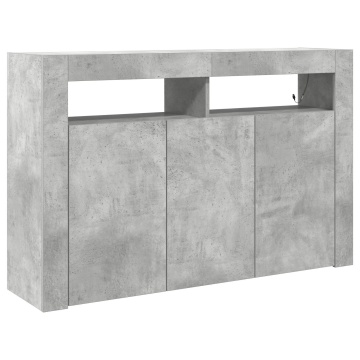 Comodă Gri beton Lemn stratificat 116 x 30 x 75 cm Rectangulară - Img 2