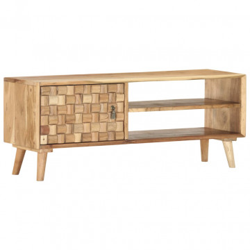 Comodă TV, 100 x 35 x 40 cm, lemn masiv de acacia - Img 7