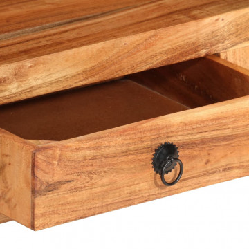 Comodă TV, 110x30x40 cm, lemn masiv de acacia - Img 5