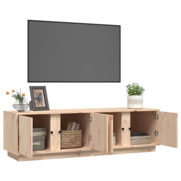Comodă TV, 140x40x40 cm, lemn masiv de pin - Img 8