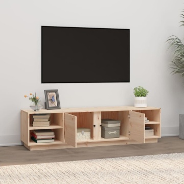 Comodă TV, 156x40x40 cm, lemn masiv de pin - Img 3
