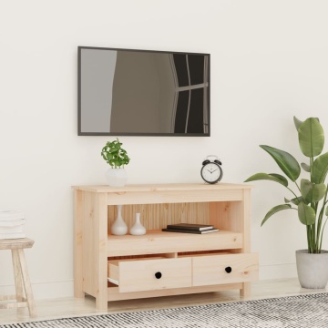 Comodă TV, 79x35x52 cm, lemn masiv de pin - Img 3