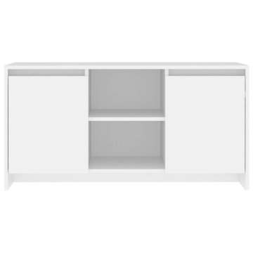 Comodă TV, alb, 102x37,5x52,5 cm, PAL - Img 3
